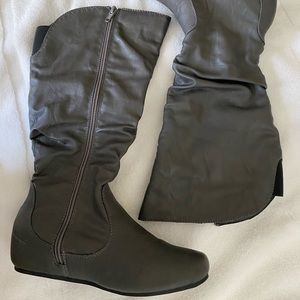 Dark Grey side zip Boots size 5 1/2